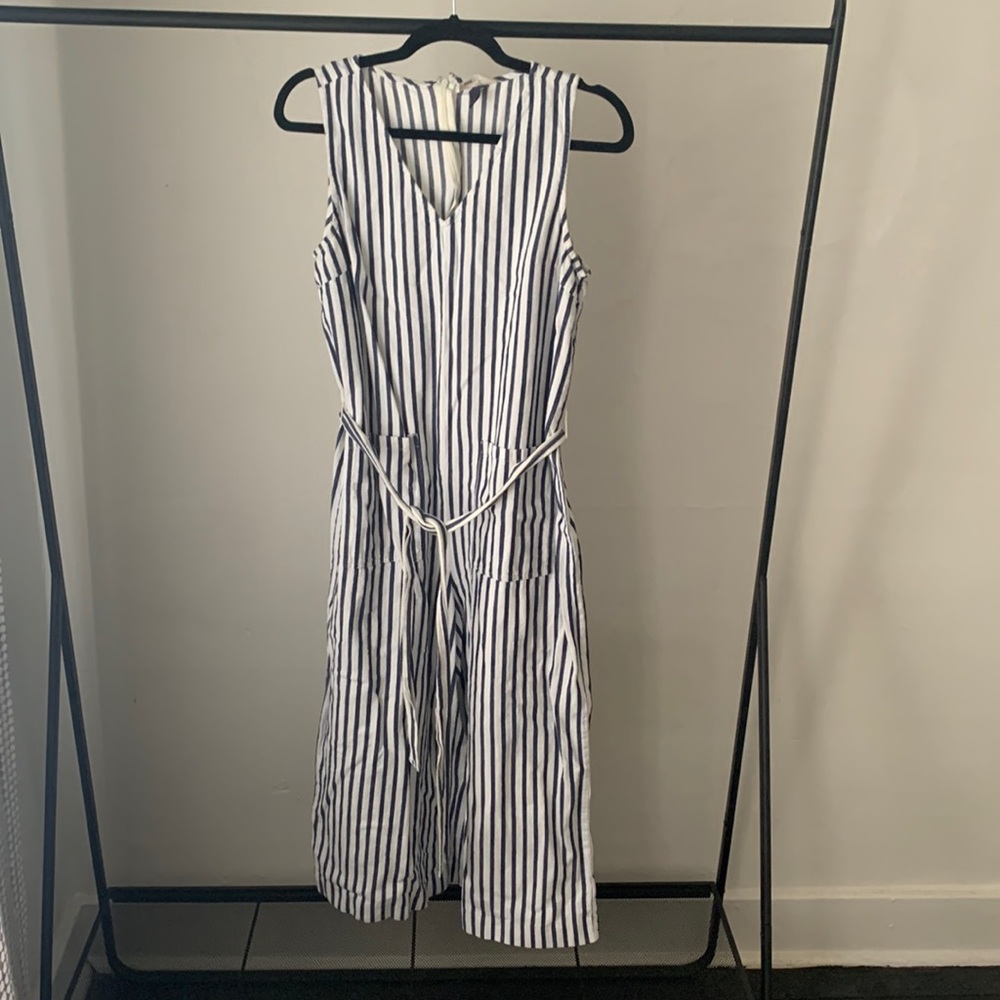 Lightweight striped jumpsuit